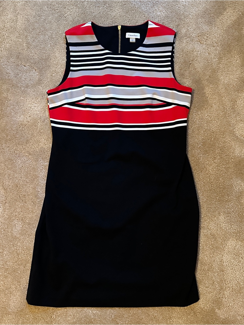 Calvin Klein Striped Dress, Size 12